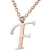 Morella Collana da Donna in Acciaio Inox Oro Rosa con Ciondolo Lettera F