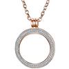 Morella Collana Donna in Acciaio Inossidabile da 70 cm con Moneta Gioielli Zircone Ciondolo a Moneta da 33 mm Oro Rosa