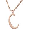 Morella Collana da Donna in Acciaio Inox Oro Rosa con Ciondolo Lettera C