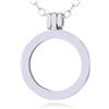 Morella Collana Donna in Acciaio Inox 70 cm con Small Coins Moneta Ciondolo Rotondo 23 mm in Sacchetto di Velluto