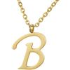 Morella Collana da Donna in Acciaio Inox Oro con Ciondolo Lettera B
