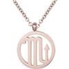 Morella collana da donna in acciaio inox oro rosa con ciondolo segno zodiacale Scorpione in sacchetto di velluto