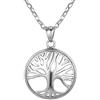Morella Collane da Donna con Ciondolo a Forma dell' Albero della Vita - Forza Argento 70 cm in Sacchetto di Velluto