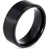 DonDon Anello Uomo Nero in Acciaio Inox - 62 (19.7)