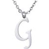 Morella Collana da Donna in Acciaio Inox Argento con Ciondolo Lettera G