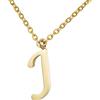 Morella Collana da Donna in Acciaio Inox Oro con Ciondolo Lettera J