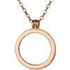 Morella Collana Donna 70 cm Acciaio Inossidabile Oro per Coins Moneta amuleto Ciondolo Rotondo 33 mm per Coins in Sacchetto di Velluto
