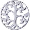 Morella donna Coins Moneta Ciondolo rotondo 33 mm albero della vita color argento