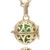 Morella Collana Donna in Acciaio Inox Oro 70 cm con Ciondolo Oro e Sfera di zirconi Verdi Ø 16 mm in Sacchetto di Velluto