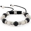 Morella Bracciale Donna con Pietre e zirconi Strass Regolabile Argento - Nero