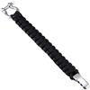 DonDon Uomo Bracciale Paracord di Sopravvivenza Bracciale Intrecciato Outdoor Acciaio Inossidabile Nero