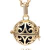Morella Collana Donna in Acciaio Inox Oro 70 cm con Ciondolo Oro e Sfera di zirconi Neri Ø 16 mm in Sacchetto di Velluto
