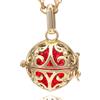 Morella Collana Donna in Acciaio Inox Oro 70 cm con Ciondolo e Sfera Rossa Ø 16 mm in Sacchetto di Velluto
