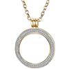 Morella Collana Donna in Acciaio Inossidabile da 70 cm con Moneta Gioielli Zircone Ciondolo a Moneta da 33 mm Oro