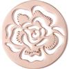 Morella donna Coins Moneta Ciondolo rotondo 33 mm mare di fiori color oro rosa