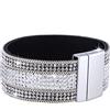 Morella Bracciale Donna con zirconi e Strass e con Chiusura Magnetica Bianco
