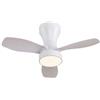 BEL AIR HOME - Ventilatore da soffitto TAURUS con motore DC e luce LED 24 W, 6 velocità dell'aria e 3 temperature di luce, telecomando incluso, (bianco)