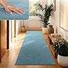 Paco Home Tappeto Moderno e Morbido per Soggiorno a Pelo Corto Lavabile Fluffy Uni Effetto Pelliccia Senza Tempo Elegante Antiscivolo Facile da Pulire, Dimensione:80x150 cm, Colore:Turchese