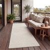 Paco Home Tappeto Cucina Da Esterno Salotto Moderno Balcone Terrazo Motivo Scandinavo Motivo Boho Monocolore, Dimensione:60x100 cm, Colore:Crema 2