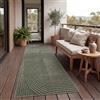 Paco Home Tappeto Cucina Da Esterno Salotto Moderno Balcone Terrazo Motivo Scandinavo Motivo Boho Monocolore, Dimensione:60x100 cm, Colore:Verde 3