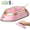 Newbealer Ferro da Stiro da Viaggio, Ferro da Viaggio Mini Portatile Leggera Compatto senza Vapore, Stirare i Vestiti, Doppio Voltaggio 100V-240V, rosa