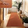 Paco Home Tappeto Moderno e Morbido per Soggiorno a Pelo Corto Lavabile Fluffy Uni Effetto Pelliccia Senza Tempo Elegante Antiscivolo Facile da Pulire, Dimensione:100x200 cm, Colore:Rame