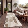 Paco Home Tappeto Cucina Da Esterno Salotto Moderno Balcone Terrazo Motivo Scandinavo Motivo Boho Monocolore, Dimensione:60x100 cm, Colore:Beige 2