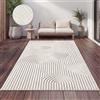 Paco Home Tappeto Per Esterni Resistente Alle Intemperie Tappeto Per Soggiorno Tappeto Per Cucina Balcone Boho Scandi Design Motiv Beige Crema, Dimensione:60x100 cm