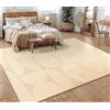 Paco Home Tappeto Salotto Moderno Soggiorno Pelo Corto Motivo Scandinavo Motivo Boho Motivo Geometrico, Dimensione:120x160 cm, Colore:Beige 6