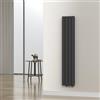 [neu.haus] Termosifone da Parete Radiatore Design Riscaldamento ad Acqua Calda Termoarredo a Pannello Doppio con Elementi Piatti 160 x 30 cm - Nero