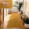 Paco Home Tappeto Moderno e Morbido per Soggiorno a Pelo Corto Lavabile Fluffy Uni Effetto Pelliccia Senza Tempo Elegante Antiscivolo Facile da Pulire, Dimensione:80x150 cm, Colore:Giallo
