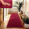 Paco Home Tappeto Moderno e Morbido per Soggiorno a Pelo Corto Lavabile Fluffy Uni Effetto Pelliccia Senza Tempo Elegante Antiscivolo Facile da Pulire, Dimensione:60x100 cm, Colore:Rosso