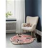 RugVista Me Tiger Tappeto per bambini, 100 x 100 cm, Rosa