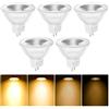 Linkind Dimmerabile Lampada LED GU5.3 5,5W, equivalente a 50 Watt, 2700K Bianco caldo, 465 Lumen, AC/DC 12V, Angolo del Fascio di 36 Gradi, Faretti led MR16 LED, Pacco da 5