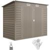 Outsunny Casetta da Giardino 2.7m² in Acciaio Zincato Grigio Chiaro