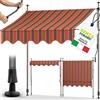 tillvex Tenda da Sole a Bracci con Manovella | Protezione per Balcone, Regolabile, Senza Forare | Tenda Resistente per Esterno Raggi UV e Regolabile in Altezza (Arancione/Antracite, 350cm)