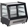 METRO Professional Vetrina refrigerata orizzontale GCV1130BF, acciaio inox/vetro, 102 L, raffreddamento ventilato, 160 W, 2 ripiani, argento/nero