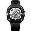 CIGA Design Orologio Meccanico Automatico Serie X Occhio di Horus da Uomo con Cassa in Bioceramica e Cinturino in Silicone Argento Moderno