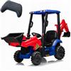 Garvee Escavatore Elettrico per Bambini 12V 4-in-1 con Doppio Motore