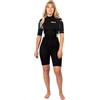 GUL 2026 Donna Response Natur 3/2mm Back Zip Shorty Muta RE3318-BKSP - Black/Splaterpalm