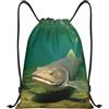 SMAZDFXX Zaino con coulisse Borsa sportiva da palestra Pesce gatto subacqueo Borse con coulisse per palestra Sport Yoga Viaggio Piccolo