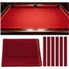 Generic Feltro pretagliato per tavolo da biliardo misto pettinato, 2,7 m, 6 strisce per American Nine-Ball