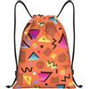 SMAZDFXX Zaino con coulisse in stile vintage anni '80 e '90, borsa pieghevole con cordoncino, zaino sportivo, borsa da palestra, impermeabile, leggera, per yoga, 16,5 X19,6 modello 1-170