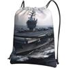 SMAZDFXX Zaino con coulisse, borsa a tracolla portaerei, zaino pieghevole, borsa sportiva da palestra per lo shopping e lo yoga