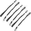 Luxshiny 6 Pezzi Laccio Regolabile per Guanti da Sci in Poliestere Nero, Cinturino da Polso Antismarrimento per Sport All'aperto e Snowboard