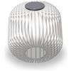 LUUK Studio Lanterna Solare, IP65, Lampada da Tavolo Senza Fili, Grigio, L | Luce d'atmosfera Dimmerabile per Giardino e Balcone: Energia Solare, Ricaricabile via USB-C, per uso Interno ed Esterno