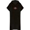 Surf Monkey Asciugamano poncho surf con cappuccio e tasca interna - cotone biologico (nero, S/M)