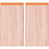 vidaXL Tende a Filo 2 pz Arancio 140x250 cm, Tenda a Frange, Tenda a Tasca con Asta, divisorio, Tenda a Corda per Porte, Tenda a Filo
