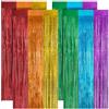 OFFCUP Tende Metalliche, 4pz Tenda in Foil Arcobaleno, 1x2m Tinsel, Adatto per Compleanni, Matrimoni, Baby Shower, Feste, Lauree, Decorazioni Natalizie, Sfondo Della Parete Fotografica