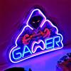 NELUX Scritta LED Gaming, Insegna Luminosa LED, Luci Scritte Neon Gamer | Luci LED Camera da Letto, Accessori Gaming Room Decor, Lampada Regalo Gamer Ragazzo, Luce Insegne Luminose Decorazioni Muro